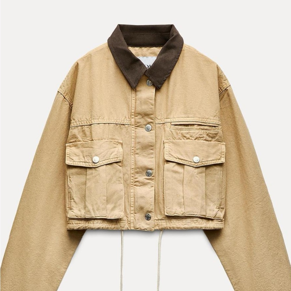 NWT ZARA BARN JACKET CROP